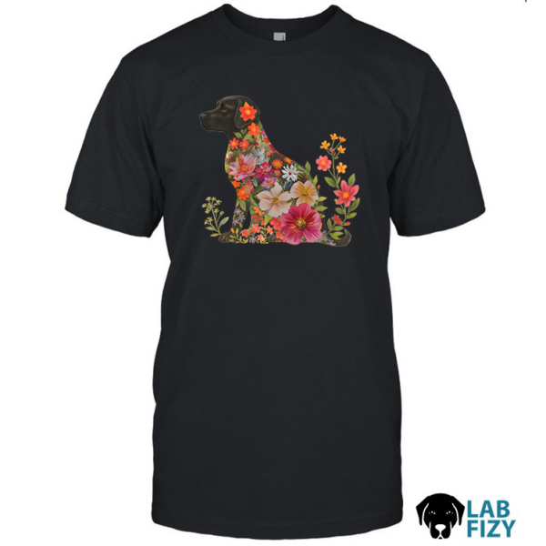 Floral Labrador Dog Shirt, Hoodie, Sweatshirt