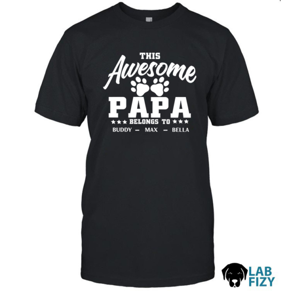 Personalized This Awesome Papa Belongs to Shirt