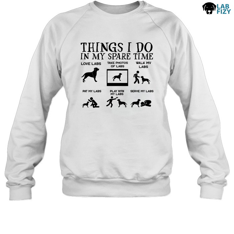 Things I Do In My Spare Time Labrador Shirt, Hoodie, Sweatshirt 6 Things I Do In My Spare Time Labrador Sweatshirt