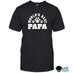 World’s Best Papa with Paw Prints Labrador Shirt