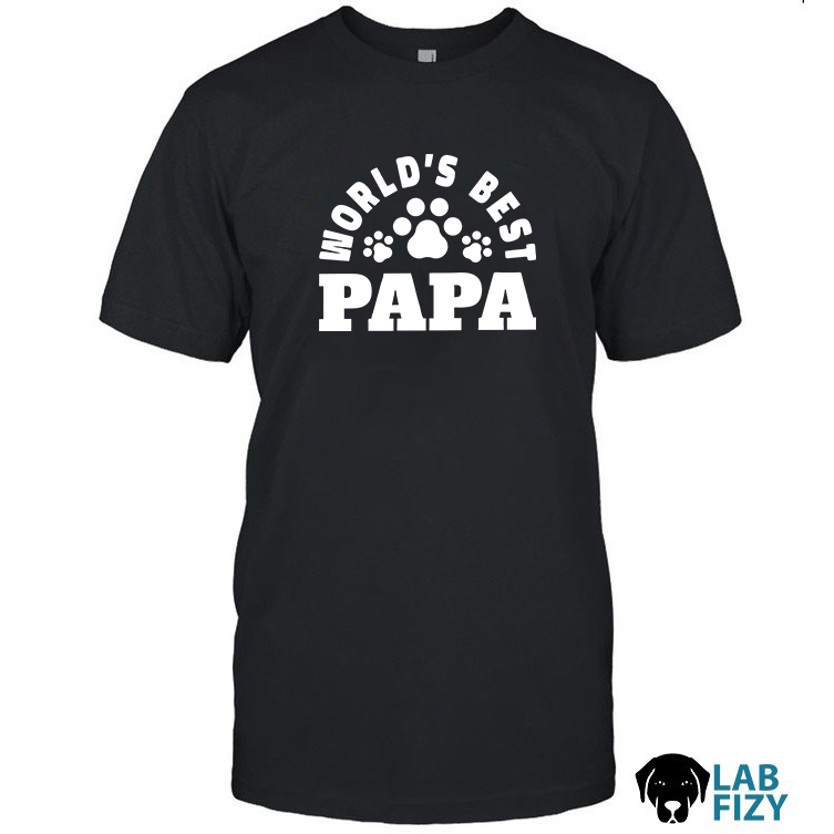 World’s Best Papa with Paw Prints Labrador Shirt World’s Best Papa with Paw Prints Labrador Shirt