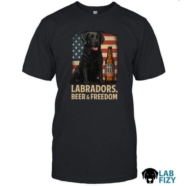 Labrador Beer and Freedom Shirt, Hoodie, Sweatshirt