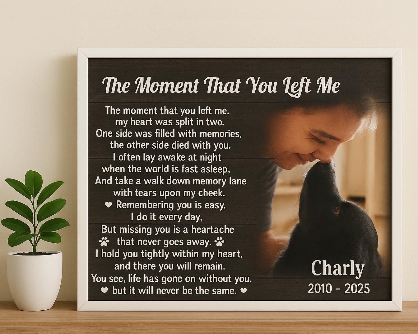 The Moment That You Left Me Lab Poem | Custom Lab Memorial Canvas Print 6 The Moment That You Left Me Lab Poem Canvas