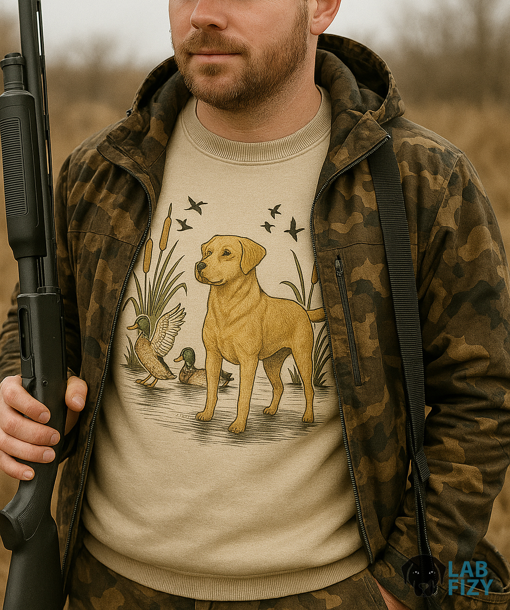 Lab Duck Hunting Shirt, Hoodie, Sweatshirt 16 Yellow Lab Duck Hunting Shirt Review