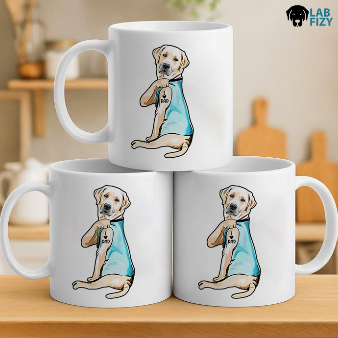 Labrador Mug I Love Dad 8 labrador mug i love dad 2