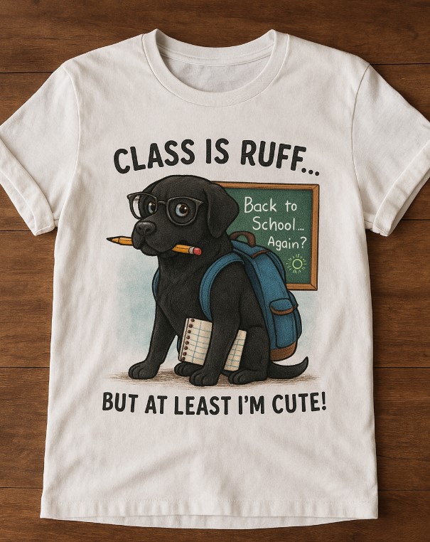Labrador Back to School Shirt For Kid 4 Black Labrador Back to School Shirt