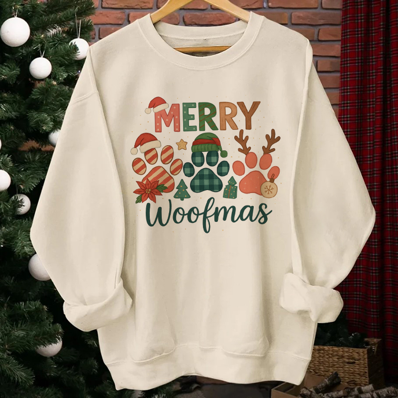 Merry Woofmas Shirt, Hoodie, Sweatshirt, Long Sleeve 8 Merry Woofmas SweatShirt Mockup